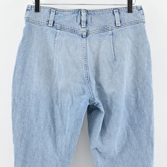 ABERCROMBIE FITCH Womens Retro Mom Jeans Size 6 Blue Denim High Rise Raw Hem - Picture 10 of 14